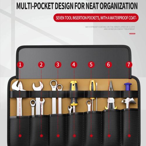 Roll-Up Multi Pocket Spanner Wrench Tool Storage Bag Case Oxford Pouch Organizer — image 5