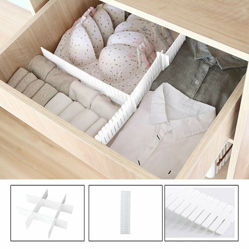 24PCS DIY Drawer Divider Household Storage Organizer Adjustable Draw Separators — image 3