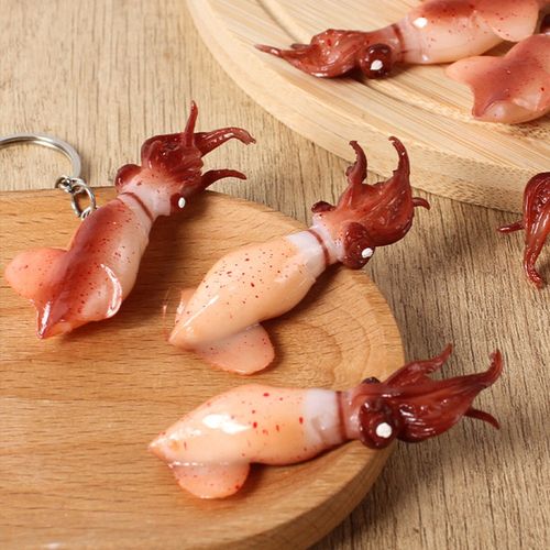  4 Pcs Simulation Squid Artificial Fish Realistic Figurines Model — image 2