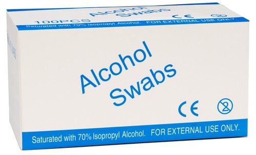 Alcohol Swabs 100 Pack – Medical Pre-Injection Sterile Wipes, 70% Isopropyl Alc