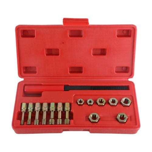 15PCS Thread Repair Restorer Kit Rethreading Tool Metric Thread Chaser Set UK — image 1
