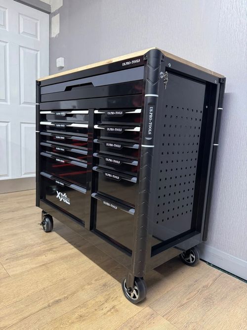 US PRO TOOL CHEST BOX WITH TOOLS TRAYS 13 DRAWER ROLLER CABINET 294 PC — image 22