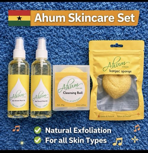 Ahum Stretch Marks 2 Oils, Soap & Sponge Fade Stretch Marks moisturize Naturaly