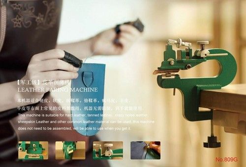 Leather Craft Edge Skiving Machine Leather Splitter Skiver Paring Tool DIY 809G