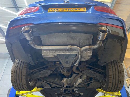 PIPE DYNAMICS F30 BMW 320D 12-15 DUAL EXIT CONVERSION REAR EXHAUST 335i LOOK N47