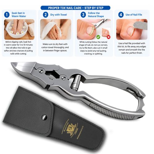 Chiropody Toenail CLIPPERS For Thick Nails Podiatry Heavy Duty NAIL CUTTERS Grey — image 4