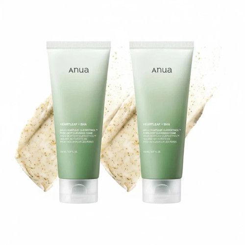 2X ANUA Heartleaf Quercetinol Pore Deep Cleansing Foam Mild Facial 150ml UK