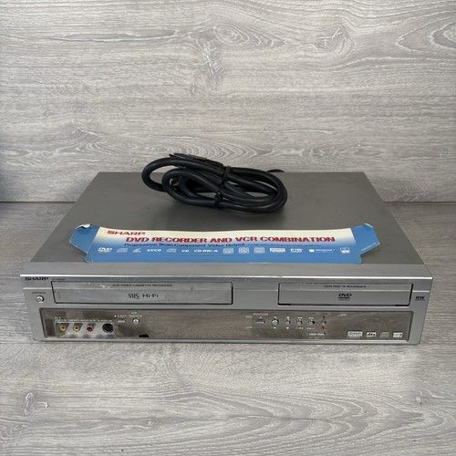 Sharp DV-RW260H VHS Player DVD Recorder VCR Combo Combi with No Remote Silver