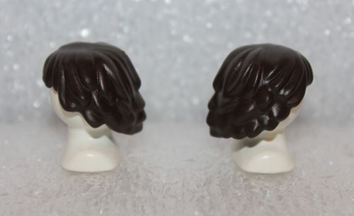 Playmobil Hair 2 Wigs "Dark Brown Fringe" Viking Pirate Man — image 2