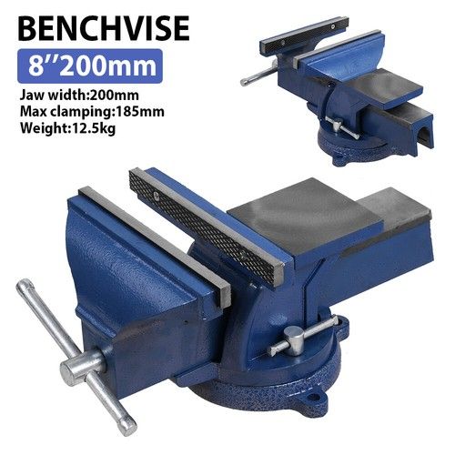 4'' 5'' 6'' 8" 60mm Heavy Duty Engineers Bench Vice Semi Level Swivel Base Clamp