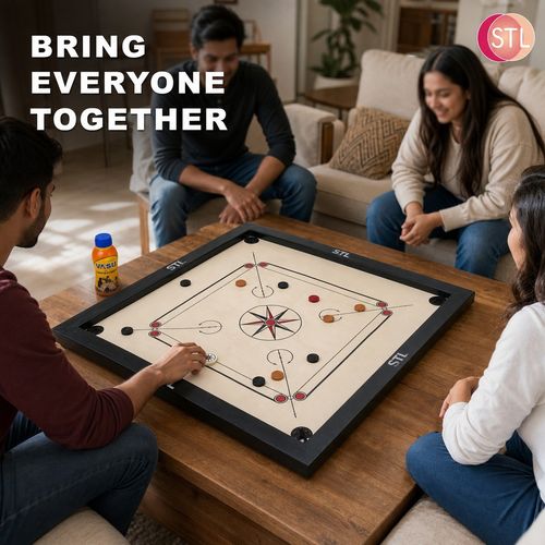 Large Carrom Board Game PREMIUM QUALITY Size 81cm x 81cm With Striker and Coins — image 3