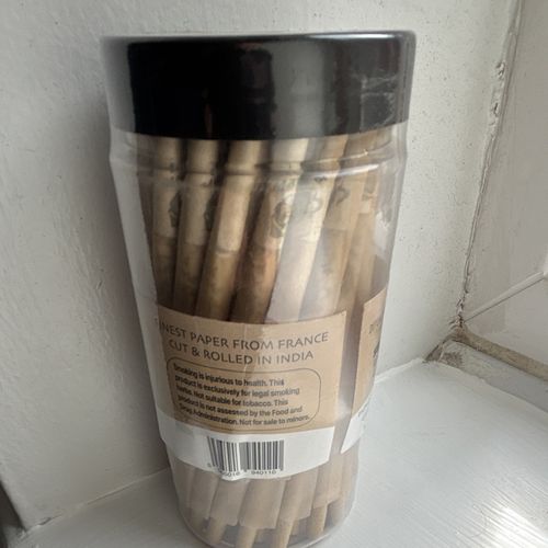 Pappy Jim's Unbleached Plain Pre-Rolled Cones 70mm 120 per Jar — image 2