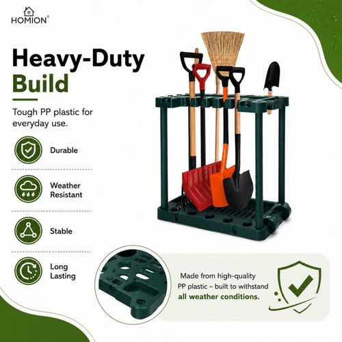 Garden Tool Holder Storage Rack Gardening Garage Organizer Caddy Shed Equipment — image 4