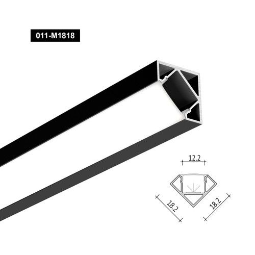 Black 1M Aluminium LED Strip Light Profile Channel Extrusion Housing Track Bar