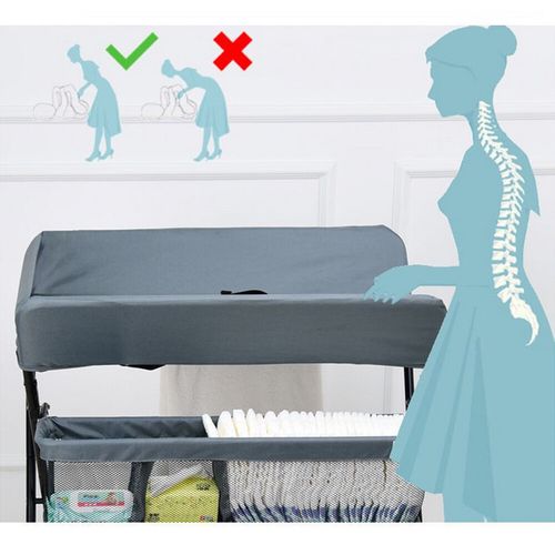 Folding Baby Changer Unit Changing Organizer Table Nappy Diaper With Storage — image 17