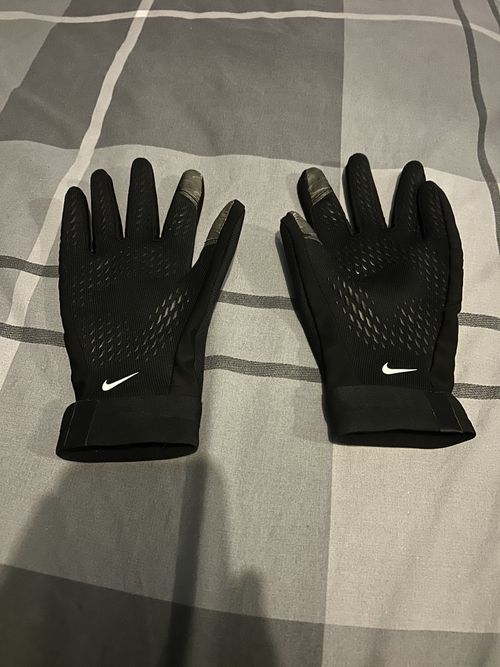 Nike Therma-FIT Thermal Full Finger Running Gloves Black/White Pair (2) — image 2