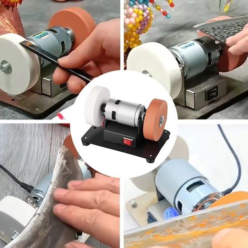 Electric Sander w/ 2 Wheels Electric Bench Grinder Sanding Machine Adjustable — image 8