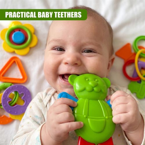 6 Pc Baby Rattles and Teethers for Babies Infant Playset Newborn Sensory Toy — image 7