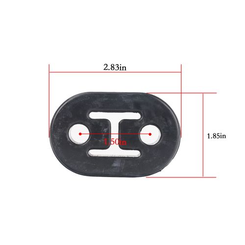 4X UNIVERSAL RUBBER EXHAUST MOUNTING EXHAUST HANGER 2 HOLE HEAVY DUTY HANGERS — image 3