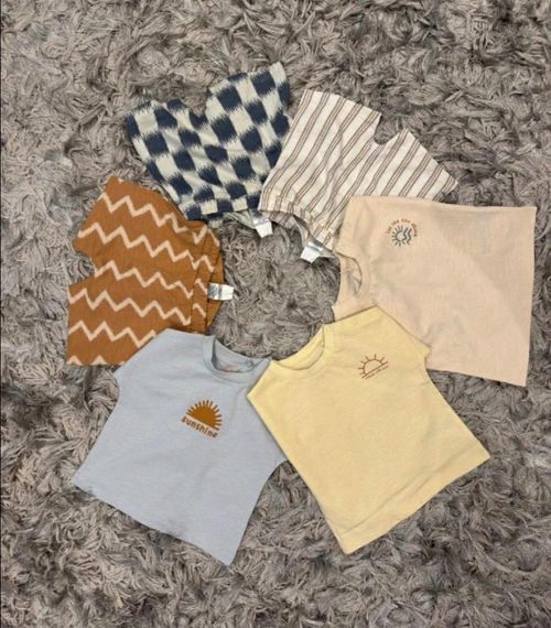 NEXT Baby 3-6 Months Cotton Short Sleeve Crew Neck T-Shirts Bundle Multicolour — image 1
