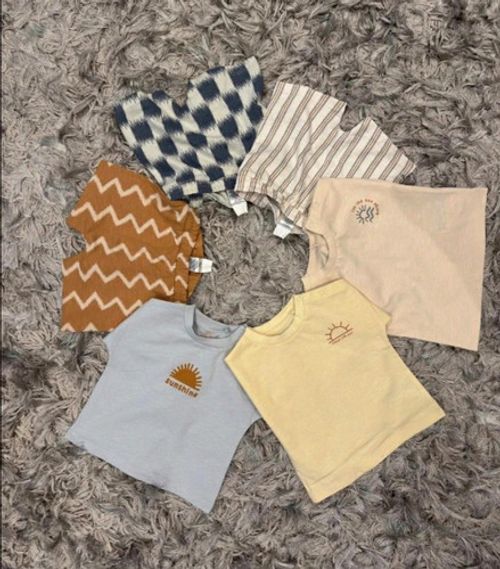 NEXT Baby 3-6 Months Cotton Short Sleeve Crew Neck T-Shirts Bundle Multicolour