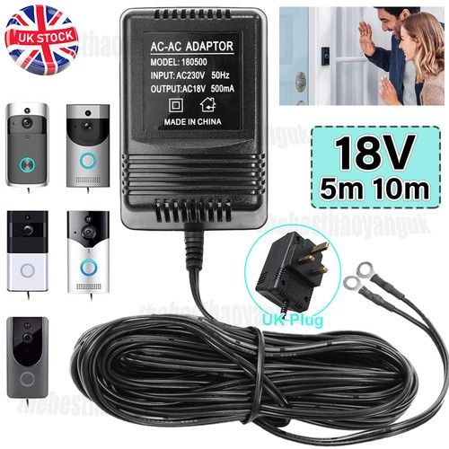Video Ring Doorbell Transformer AC Power Supply Charging Adapter Charger 10M 5M