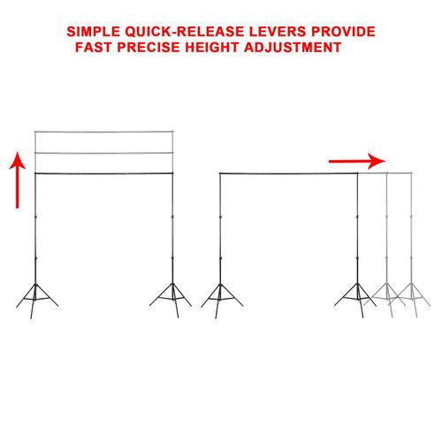 2x2M Photography Photo Studio Background Support Stand Kit Screen Backdrop Set — image 3