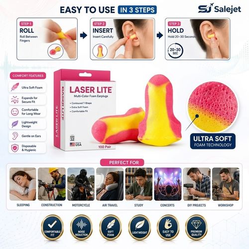 Howard Leight Laser Lite Ear Plugs for Work Sleep Snoring Noise Cancelling Bike — image 6