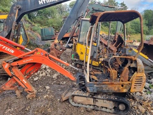 Kubota Kx36-3 Mini Digger Excavator Dismantling For Parts Recoil Spring 