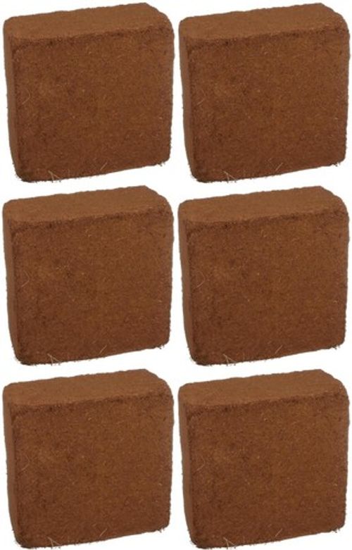 6 x 10 Litre Coco Coir Brick Block Organic Coconut Fibre Peat Free Soil Compost