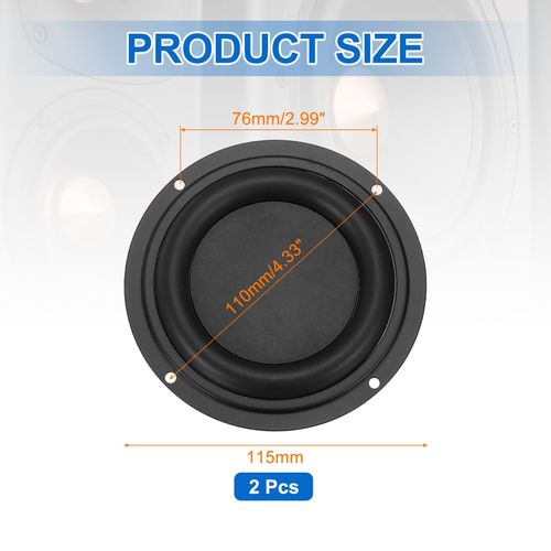 2Pcs Passive Radiator 4 Inch Round Woofer Vibrating] — image 2