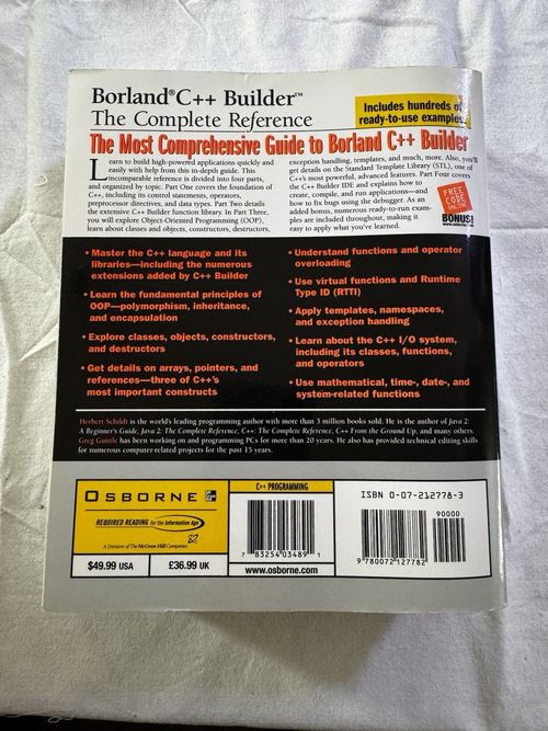 Osborne The Complete Reference: Borland C++ Builder Vintage Book — image 2