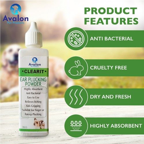 CLEARIT  Ear Plucking Removal Powder 35G Helps Keep Ears Fresh & Clean