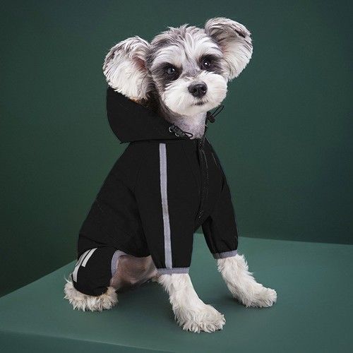 Pet Dog Raincoat Waterproof Jumpsuit Clothes Dog Warm Coat Pet Jacket NEW UK