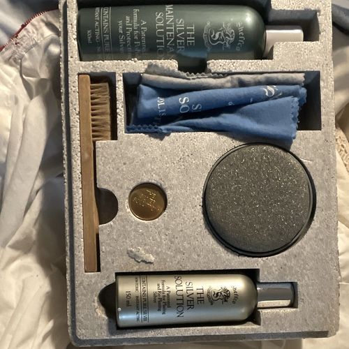 Herco Silver Solution Care Kit 150ml Liquid Cleaner & Polish Set, Brush & Cloth — image 3