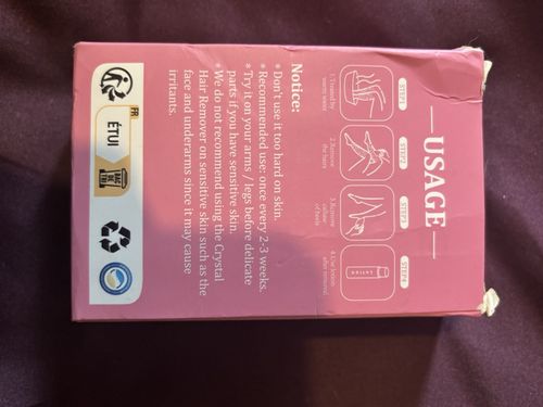 LEIPPLE Reusable Glass Hair Remover Tool, Pink Teardrop Shape Depilatory — image 3