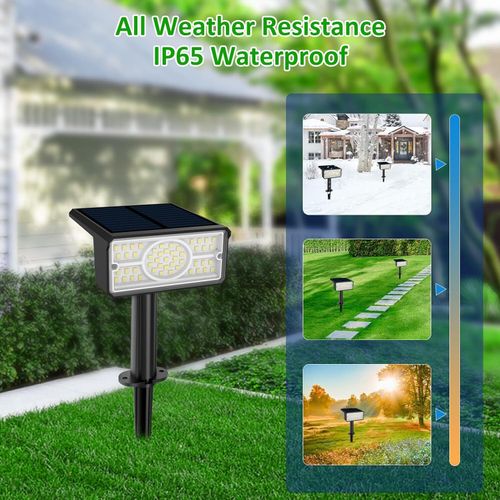 T-SUN 2Pack 49LED Solar Spot Lights Garden Light Landscape Solar Wall Lights UK — image 9