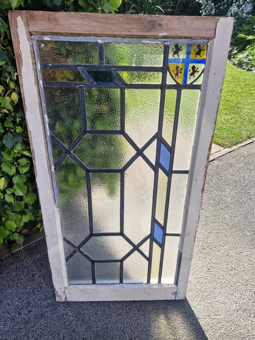 Art Deco 1920s Leaded Glass Window  — image 6