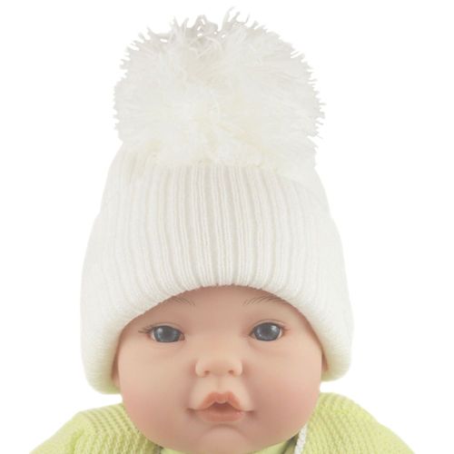 Baby Pom Pom Beanie Hat Knitted Bobble Cap Boy Girl NB, 0-3, 3-6, 6-12 — image 1