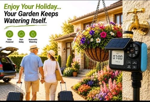 Solar Watering Timer Automatic Garden Tap Hose Irrigation Controller Holiday — image 14
