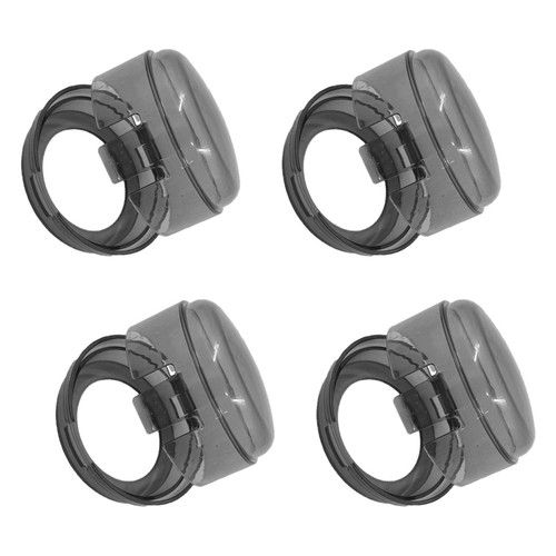 4Pcs Durable Black PVC Stove Knob Covers Kitchen Safety Guard Baby Proof Lock