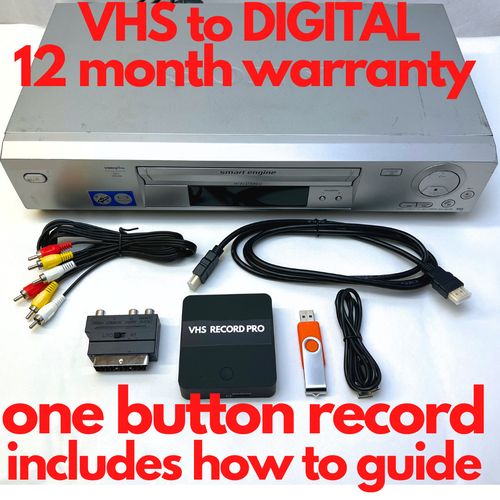 VHS Video Player Recorder Kit One Button Copy VHS to Digital MP4 FAST Quality — image 1