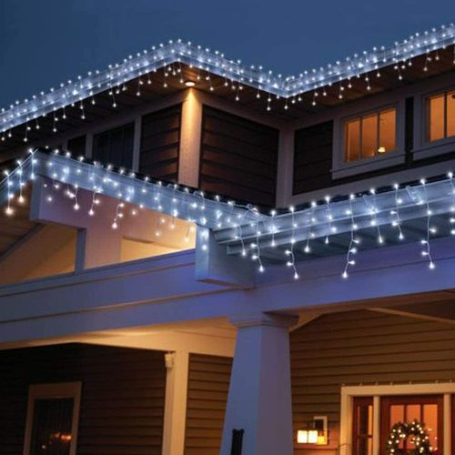 CHRISTMAS LED WHITE SNOWING ICICLE BRIGHT PARTY WEDDING XMAS OUTDOOR LIGHTS — image 3