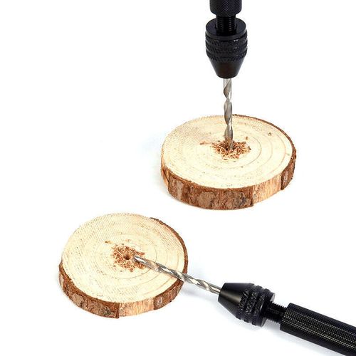 26pcs Micro Hand Drill Bits Small Manual Keyless Chuck Pin Vise Rotary Tool Kit — image 8