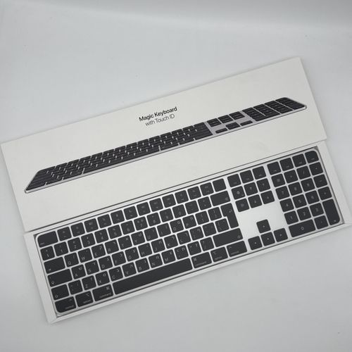 GENUINE APPLE MAGIC KEYBOARD WITH NUMERIC KEYPAD TOUCH ID BLACK WIRELESS HEBREW — image 2
