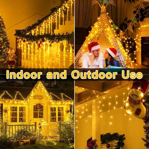 600 Icicle Lights 15M Christmas In/Outdoor Lights Bright LED Snowing Effect XMAS — image 8