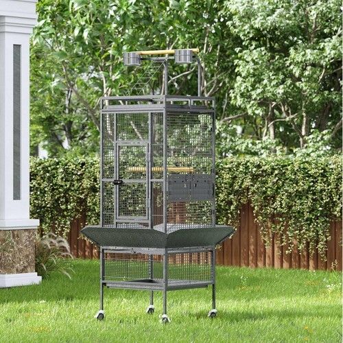 155cm Playtop Parrot Cage Large Metal Bird Cage w/Rolling for Canaries Cockatiel