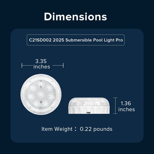 2PCS SANSI LED Submersible Lights 20 RGB Color for Above Ground Pools Spa IP68 — image 10