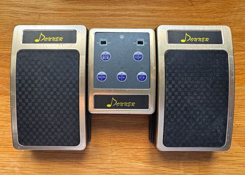 Donner Hands-Free Music Pedal Foot Pedal Controller Black/Silver