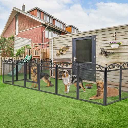 Rustproof Large Metal Dog Playpen Panels Pet Dog Fence Exercise RV Camping Yard — image 2